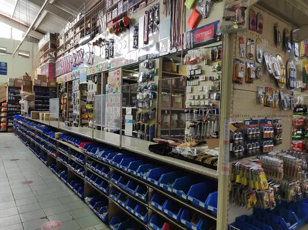 Locks on the shelves at Rachi Bush Mills